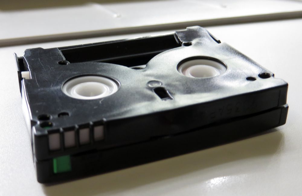 Melted Mini DV tape